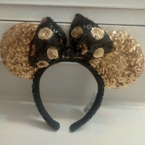 Disney Black And Gold Sequin Minnie Ears